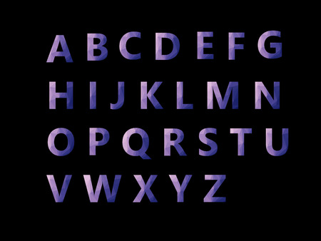 Vector Alphabet Set geometric fontのイラスト素材