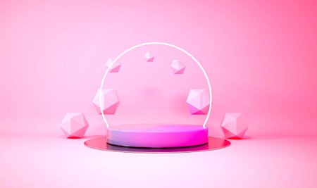 Abstract black background with geometric shape podium for product. 3d renderingの写真素材