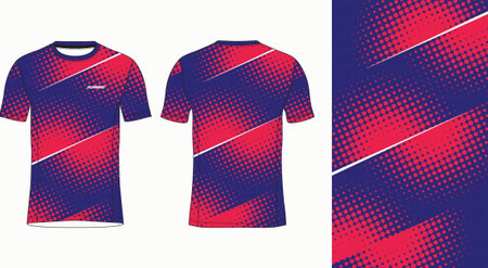 Soccer jersey t-shirt design template with abstract halftone pattern. Vector illustrationのイラスト素材