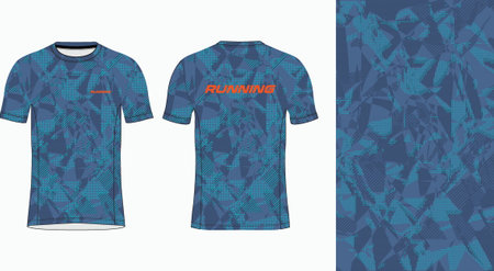 Soccer jersey t-shirt design template, Football jersey concept with front and back view for football kit. Vector Illustration.のイラスト素材