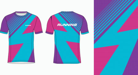 Soccer jersey template for sportswear. Design for sublimation print. Vector Illustrationのイラスト素材
