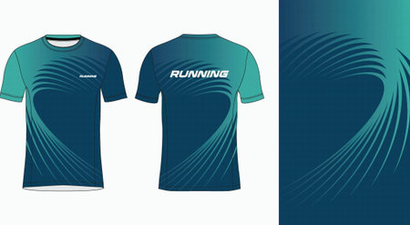 T-shirt sport design template for soccer jersey, football kit or sports uniform.のイラスト素材