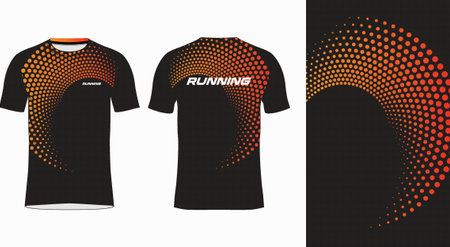 t-shirt sport design template for football jersey, soccer kit or football jerseyのイラスト素材
