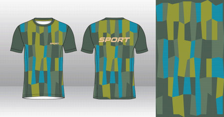 Soccer jersey template for football kit or soccer uniform. Front and back view soccer shirt.のイラスト素材