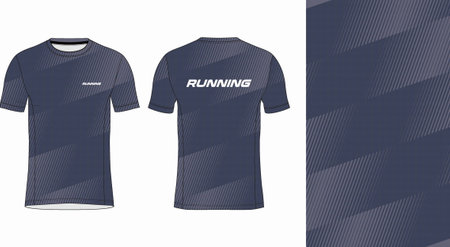 T-shirt sport design template, Abstract t-shirt mockup in front and back view, Graphic Design for soccer jersey, football kit or sports uniform. Vector Illustration.のイラスト素材