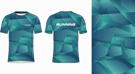 Soccer jersey template for sportswear, football kit or soccer uniform. Design for sublimation print. Vector illustrationのイラスト素材