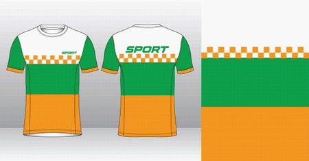 Soccer jersey template for football kit or soccer uniform. Vector Illustrationのイラスト素材