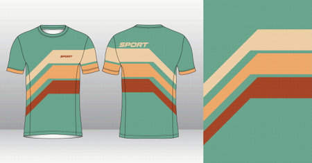 Soccer jersey template for football kit or soccer uniform. Vector Illustrationのイラスト素材