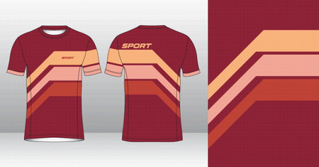 Soccer jersey template for football kit or soccer uniform. Football t-shirt design. Vector Illustration.のイラスト素材