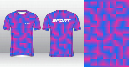 Soccer jersey template for sublimation printing. Vector Illustrationのイラスト素材