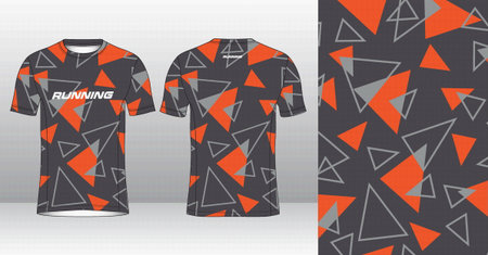 Soccer jersey or football kit template for football kit. T-shirt pattern design. Vector Illustration.のイラスト素材