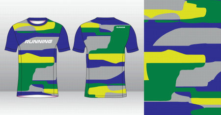 Soccer jersey template for sublimation printing. Vector Illustrationのイラスト素材