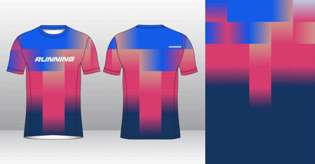 Soccer jersey or football kit template for sportswear. T-shirt design. Vector Illustrationのイラスト素材