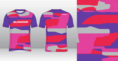Soccer jersey template for sublimation printing. Vector Illustrationのイラスト素材
