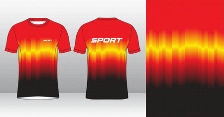 Soccer jersey or football kit template for football kit. T-shirt design.のイラスト素材