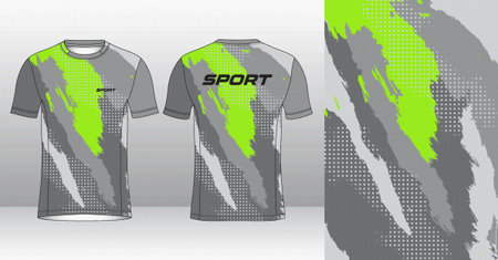 T-shirt sport jersey template for football kit or soccer jersey. Vector Illustrationのイラスト素材