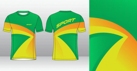 Soccer jersey template for sublimation printing. Vector Illustrationのイラスト素材