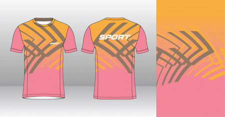 T-shirt sport jersey template for football kit. Vector Illustration.のイラスト素材