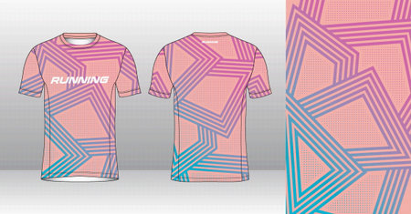 Soccer jersey template for football kit or soccer uniform. Football t-shirt mockup. Vector Illustrationのイラスト素材