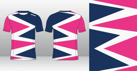 Soccer jersey or football kit template for football kit. Sport uniform for sublimation printing. Jersey for sportswear.のイラスト素材