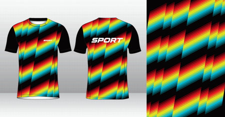 Soccer jersey template for football kit or sports uniform. Vector illustrationのイラスト素材