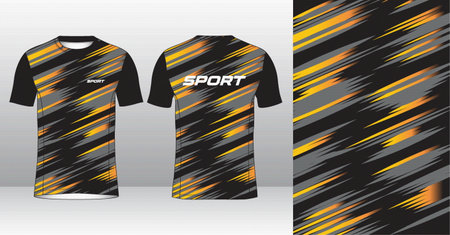 T-shirt sport jersey template for football kit or soccer jersey. Vector Illustrationのイラスト素材