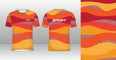 Soccer jersey template for football kit or soccer uniform. Vector Illustrationのイラスト素材