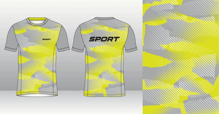 T-shirt sport jersey template for soccer kit or football kit. Sport uniform for sublimation printing. Vector Illustrationのイラスト素材