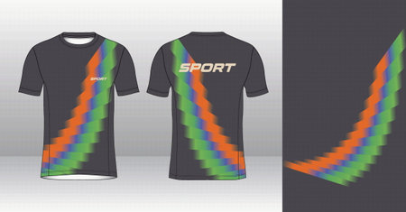 Soccer jersey template for football kit or soccer jersey. Vector Illustrationのイラスト素材