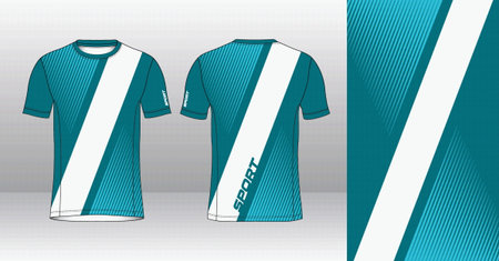 Soccer jersey template for sublimation printing. Vector Illustrationのイラスト素材