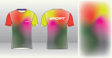 T-shirt sport jersey template for football kit. Vector Illustration.のイラスト素材