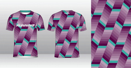 Soccer jersey template for football kit or soccer uniform. Football t-shirt layout. Vector Illustrationのイラスト素材