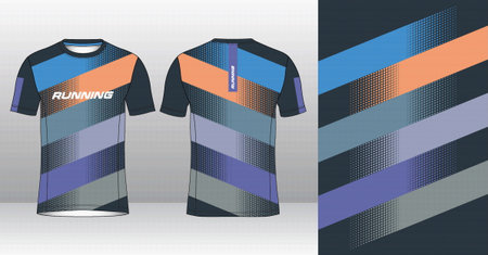 Soccer jersey template for sublimation printing. Vector Illustrationのイラスト素材