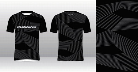 Soccer jersey or football kit template for sportswear, t-shirt design. Vector Illustrationのイラスト素材