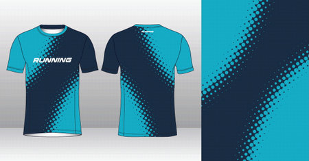 Soccer jersey and t-shirt sport design template, Abstract halftone pattern for soccer jersey, football kit or sports uniform.のイラスト素材