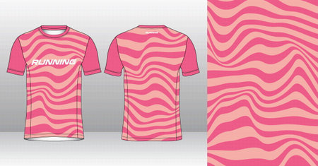 Soccer jersey template for sublimation printing. T-shirt mockup. Vector Illustrationのイラスト素材