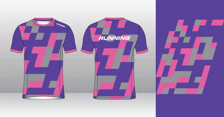 Soccer jersey template for sublimation printing. Vector Illustrationのイラスト素材