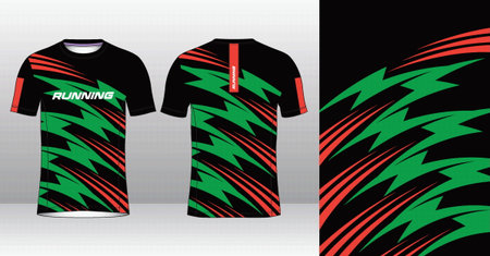 Soccer jersey and t-shirt sport design template for football kit.のイラスト素材