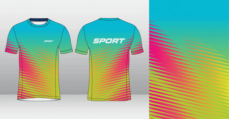 Soccer jersey or football kit template for sportswear. T-shirt design.のイラスト素材