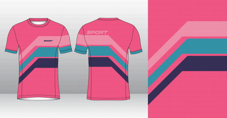Soccer jersey template for sublimation printing. Vector Illustrationのイラスト素材