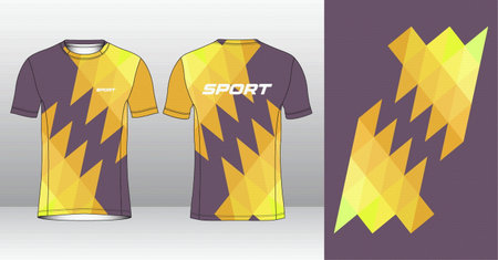 Soccer jersey template for football kit or soccer uniform. T-shirt design. Vector Illustrationのイラスト素材