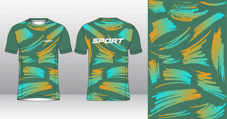 T-shirt sport jersey template for sublimation printing. Vector Illustrationのイラスト素材