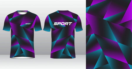 Soccer jersey template for sportswear. Abstract geometric pattern for soccer kit or football jersey.のイラスト素材