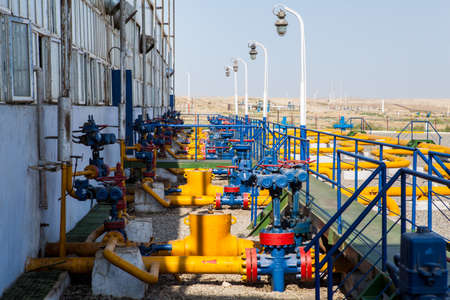 Collector for pipeline transfers with many inputsの写真素材