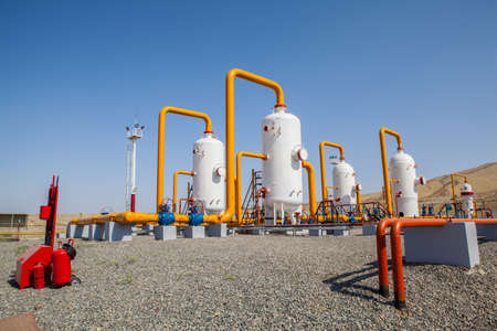 Oil and gas refinator and compressors in field