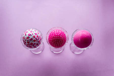 Happy Easter Day With Pink Eggs On a Pink Background