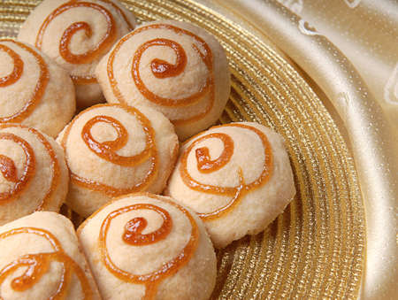 Tasty cookies in plate
