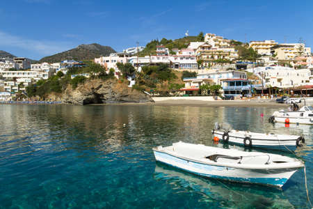 Panoramic skyline view of Bali village resort, Crete., Greeceの写真素材