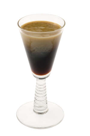 B-52 mixed drink on white background