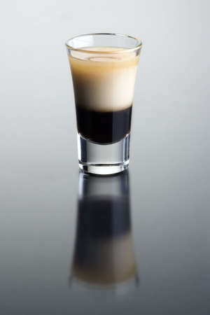 B-52 cocktail on grey background